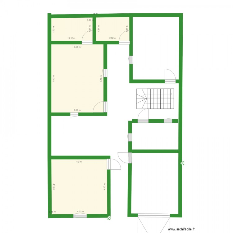 plan maison definitif. Plan de 3 pièces et 48 m2