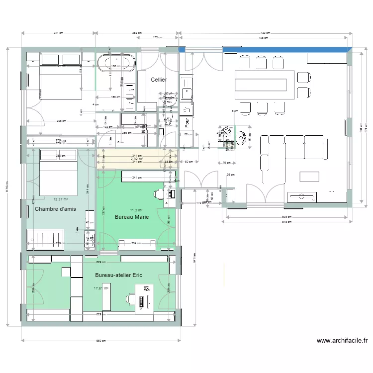 Chambord r&eacute;nov&eacute;e et meubl&eacute;e. Plan de 