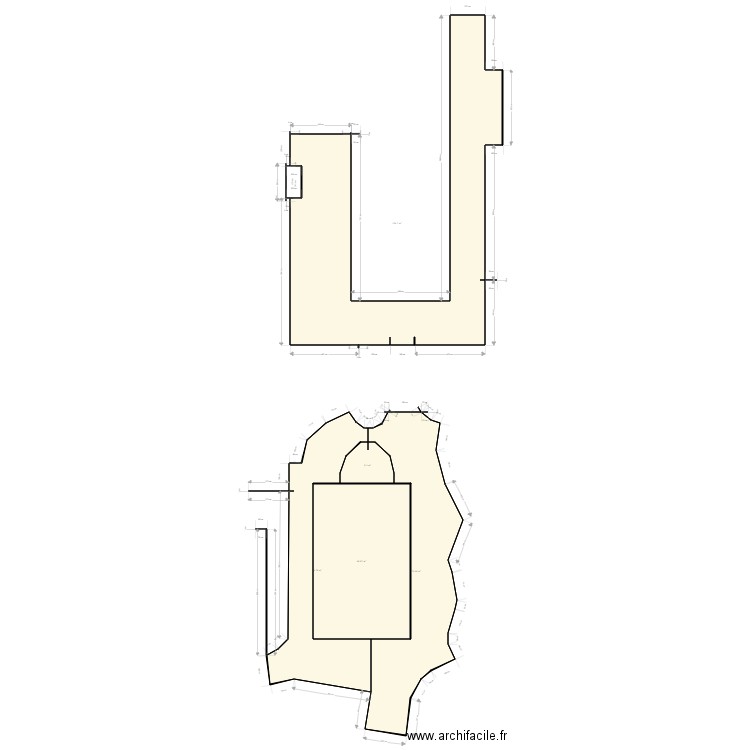 Frelaut Baho. Plan de 5 pièces et 335 m2