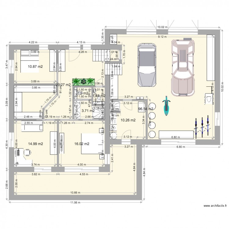 projet 2 chalvet . Plan de 0 pièce et 0 m2