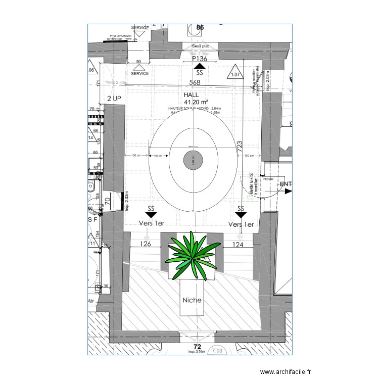 salon RDJ. Plan de 0 pièce et 0 m2