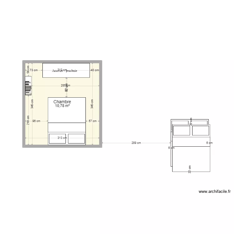CHAMBRE 2. Plan de CHAMBRE 2. Plan de