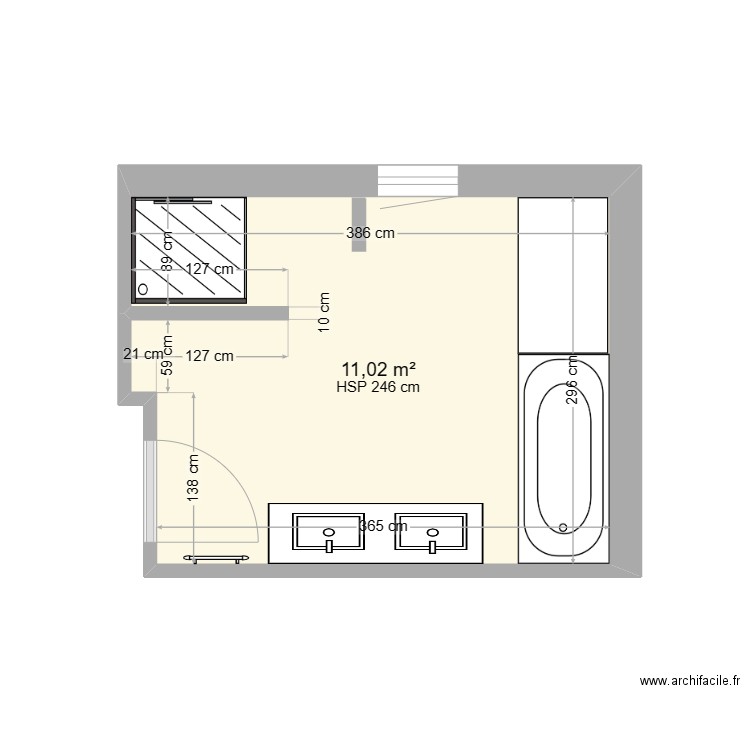 Projet SDB Gestin Attichy. Plan de 0 pièce et 0 m2