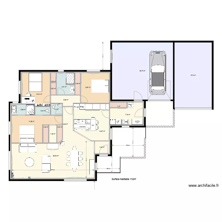 Projet 19 01 2020 vue en plan. Plan de Projet 19 01 2020 vue en plan. Plan de