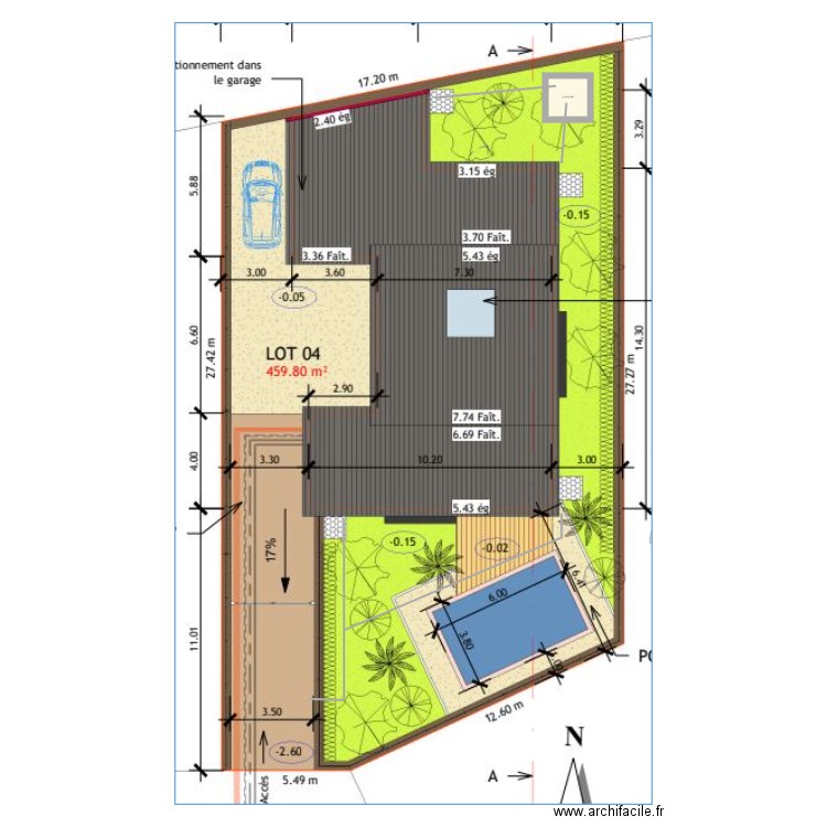 plan puisard évacuation plan . Plan de 1 pièce et 3 m2