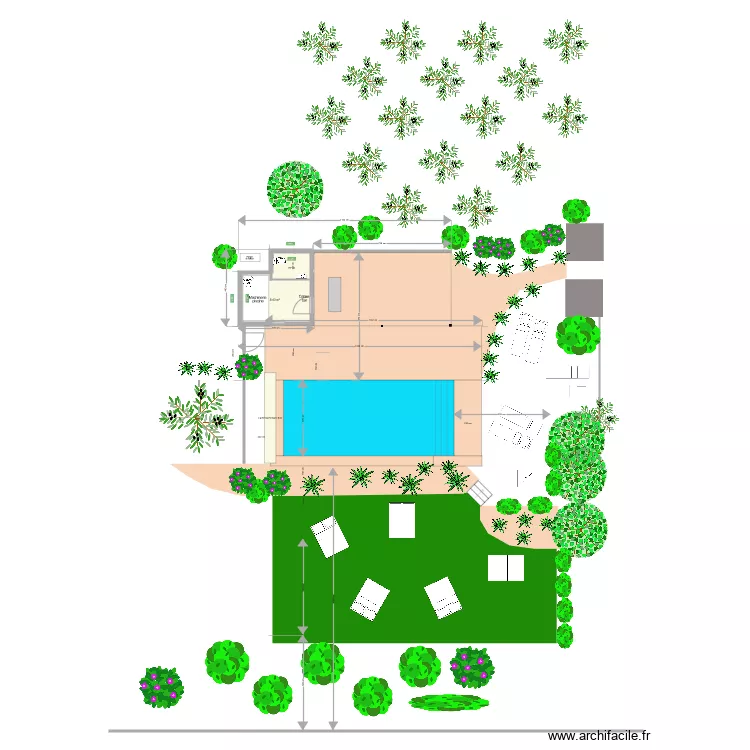 Piscine mas ok. Plan de 