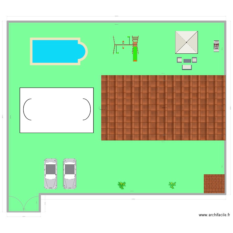 plan terrain. Plan de 2 pièces et 643 m2