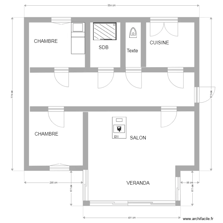 MAISON EXISTANT. Plan de MAISON EXISTANT. Plan de