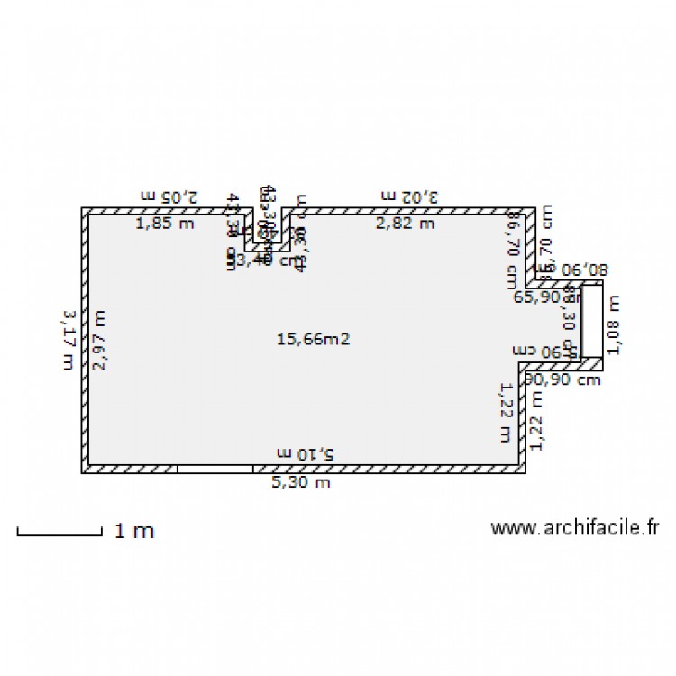 chambre 1. Plan de 0 pièce et 0 m2