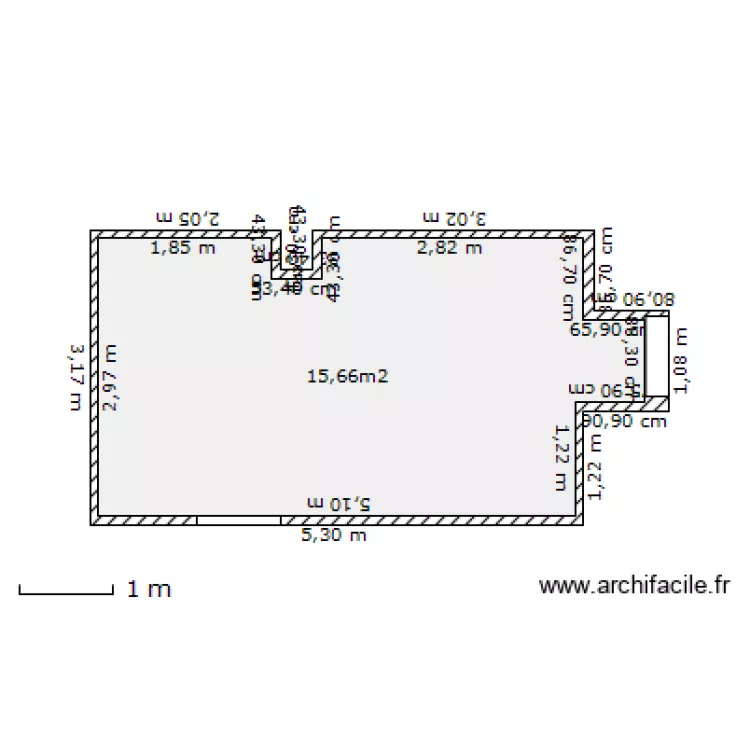 chambre 1. Plan de 