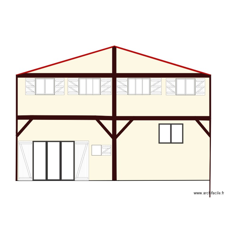 plan façade porte d entrée 2. Plan de 0 pièce et 0 m2