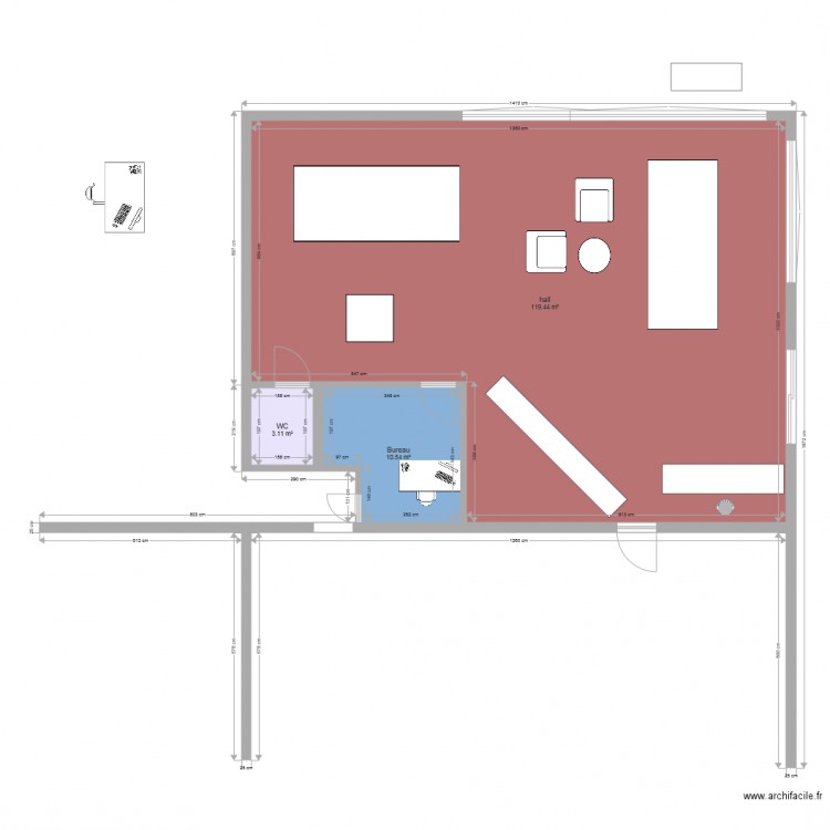 HALL 11. Plan de 0 pièce et 0 m2