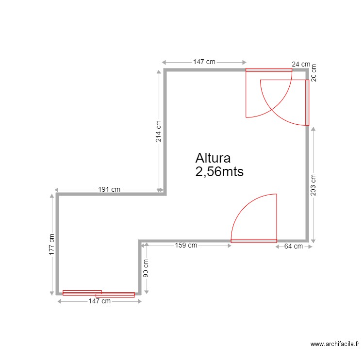 JOAN VARGAS COCINA. Plan de 1 pièce et 10 m2