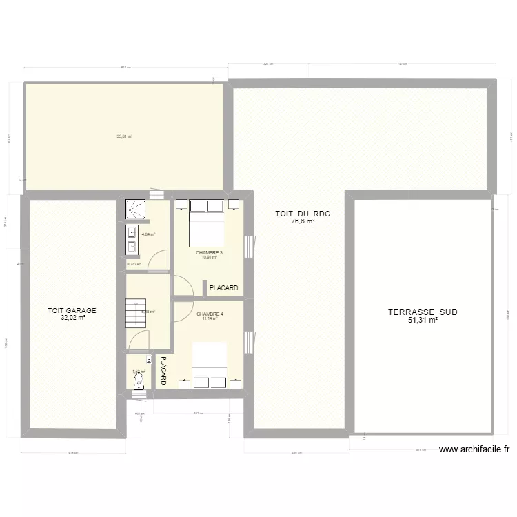 NANTES bis &eacute;tage. Plan de 
