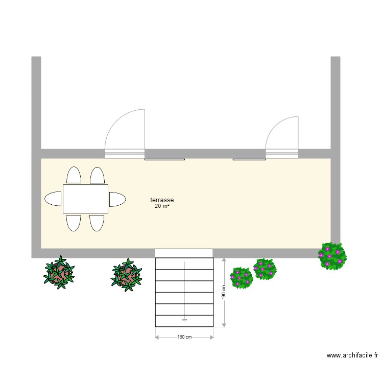 TERRASSE. Plan de 0 pièce et 0 m2