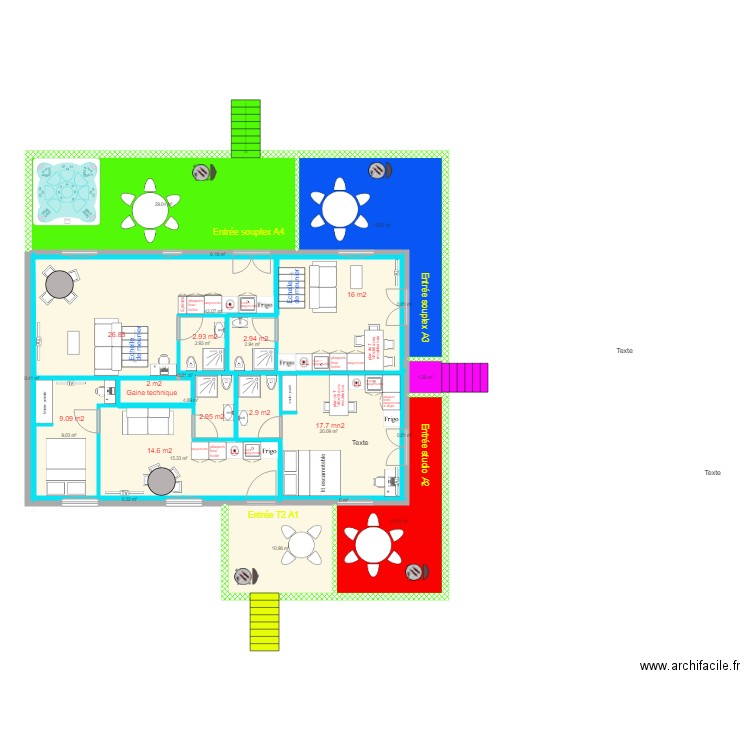 double tremis rez. Plan de 0 pièce et 0 m2