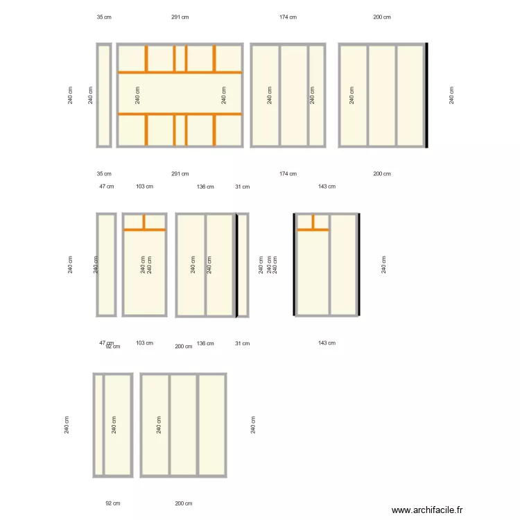 Fen&ecirc;tre v&eacute;randa et suite. Plan de 