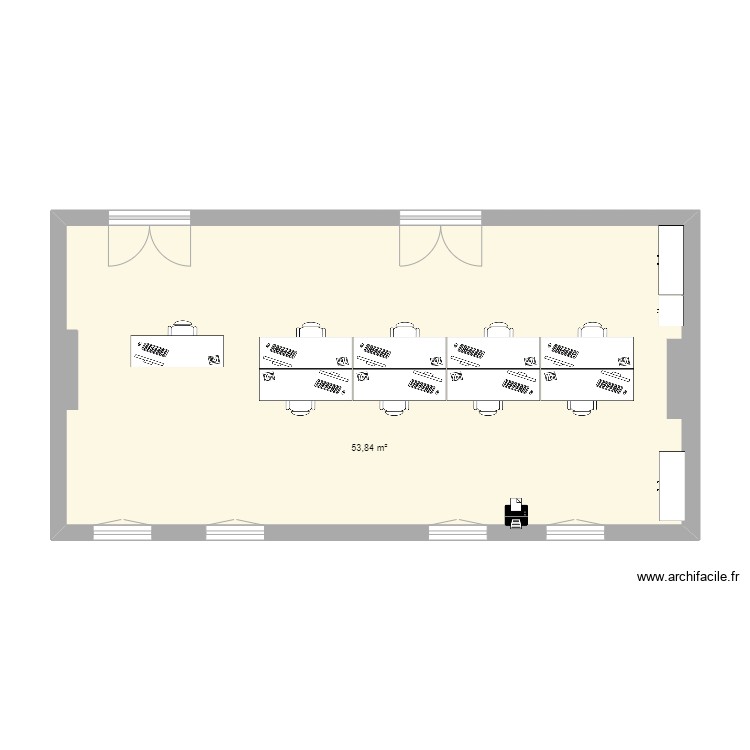 CP Plan Plan 1 Pi ce 54 M2 Dessin Par Chateaux cp-plan-plan-1-pi-ce-54-m2-dessin-par-chateaux
