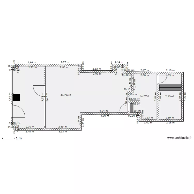 PLAN APRES TRAVAUX SANS MEUBLE. Plan de 