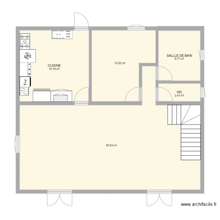 Maison F4. Plan de 0 pièce et 0 m2