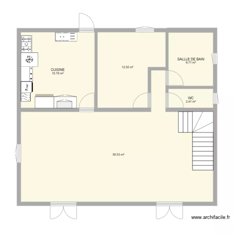 Maison F4. Plan de 