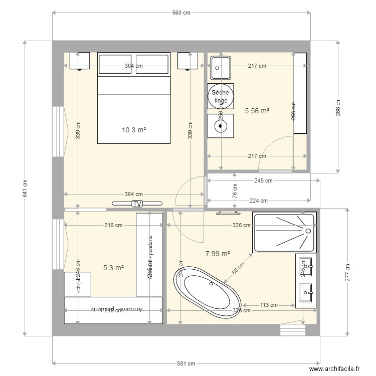 plan chambre aurelie et seph. Plan de 0 pièce et 0 m2