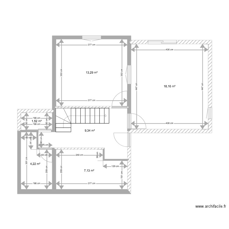 EVIAN 2021 macon rdc. Plan de 6 pièces et 54 m2