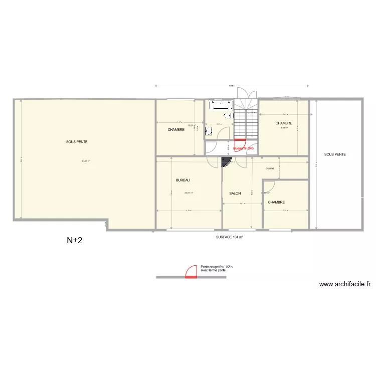 1er ETAGE VINTAGE . Plan de 