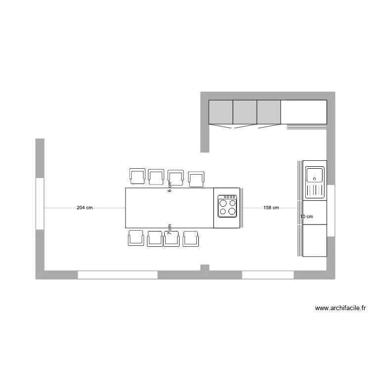cuisine becune. Plan de 