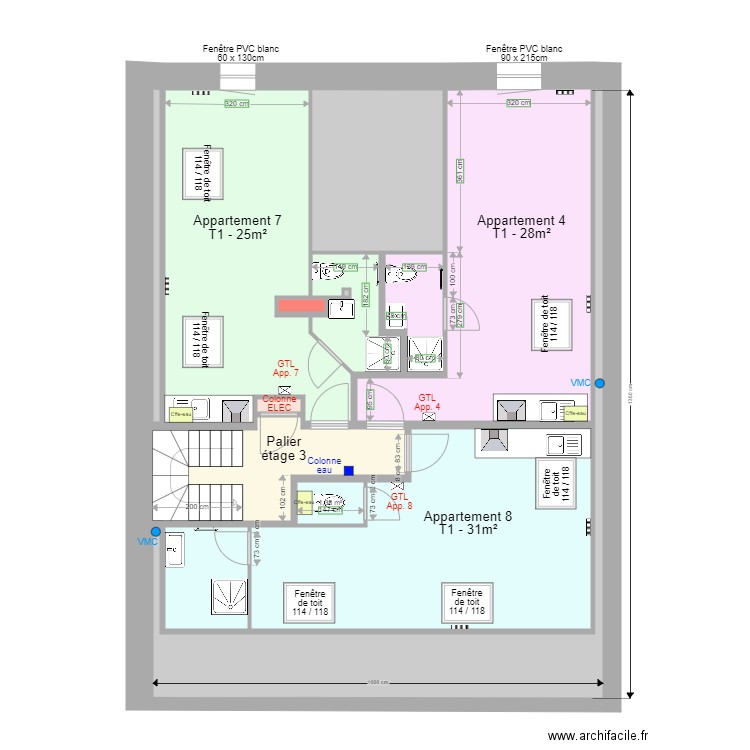 Pasteur Etage 3 elec. Plan de 0 pièce et 0 m2