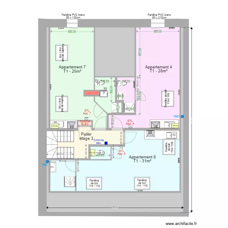 Pasteur Etage 3 elec. Plan de 