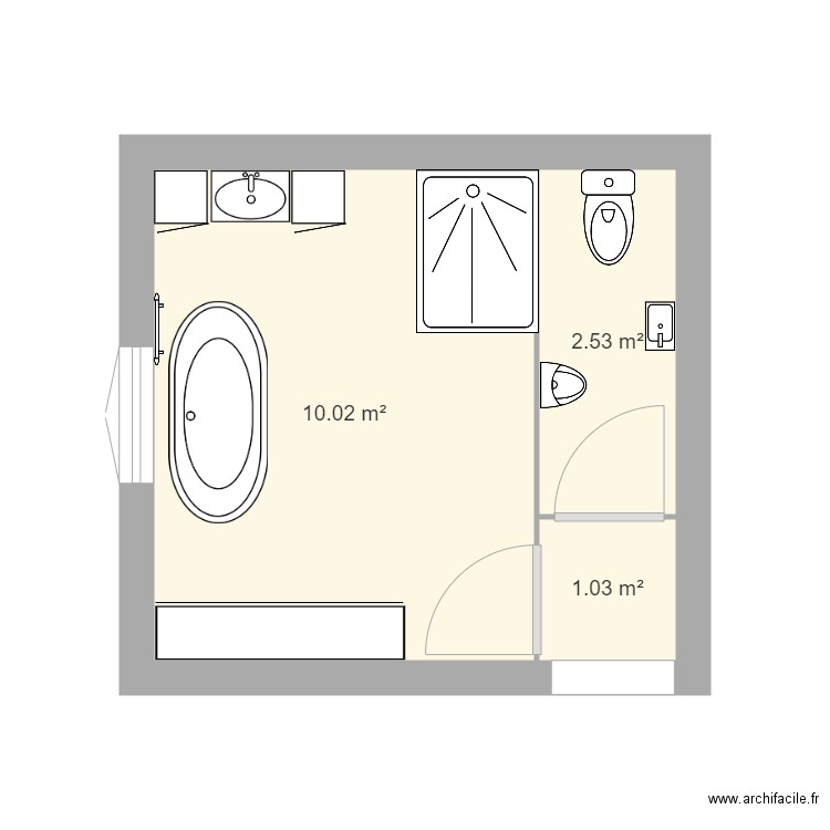 salle de bain 2. Plan de 0 pièce et 0 m2