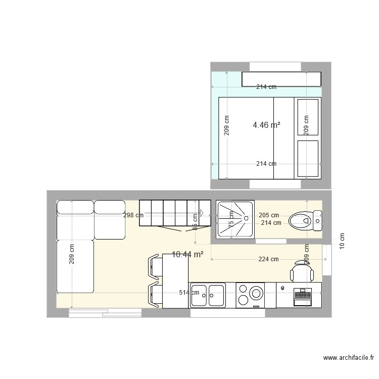 Tiny house 1. Plan de 0 pièce et 0 m2