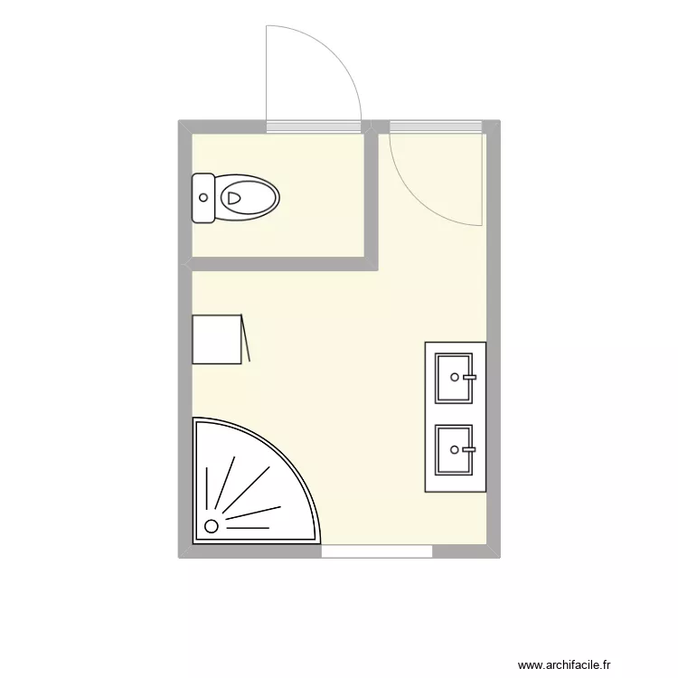 Hottier sdb existant. Plan de Hottier sdb existant. Plan de