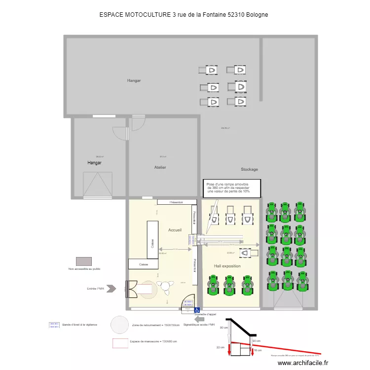 Espace Motoculture. Plan de 