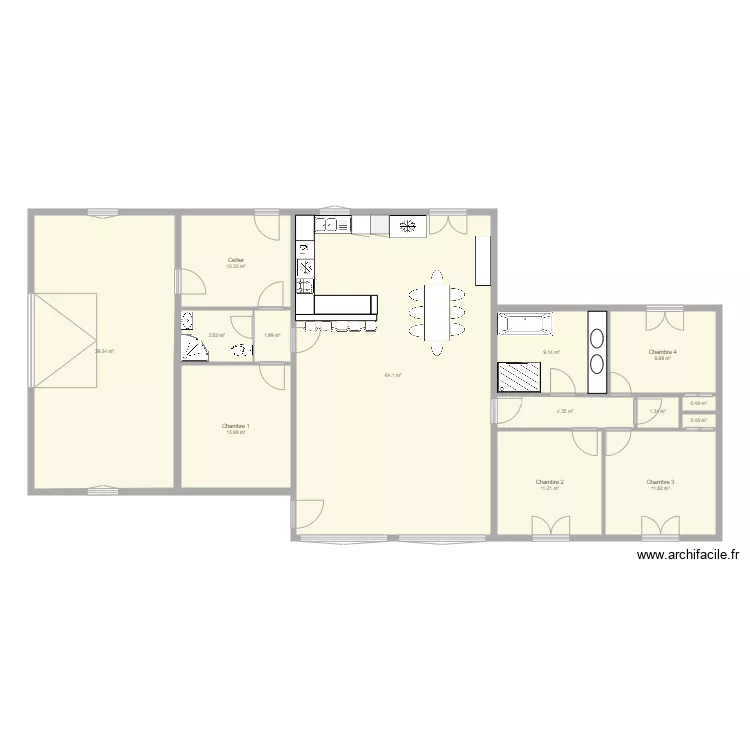 MAISON CATHY ET BEA. Plan de 