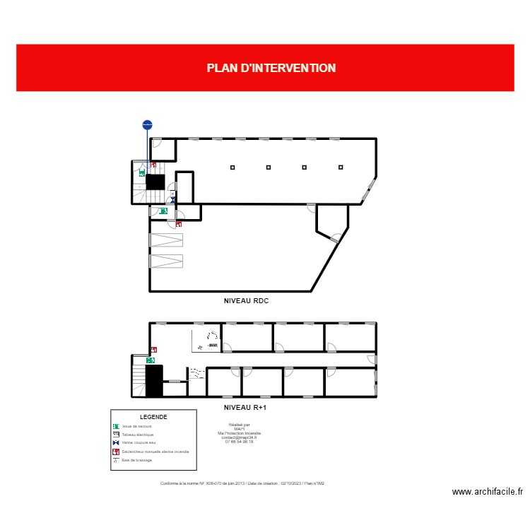 SAID. Plan de 14 pièces et 180 m2