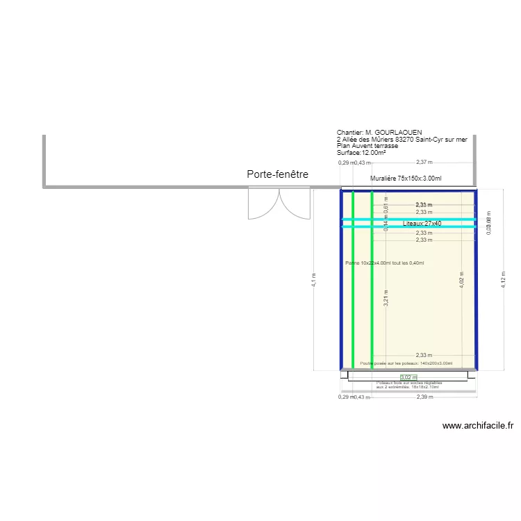 Plan VILLECHAISE. Plan de Plan VILLECHAISE. Plan de