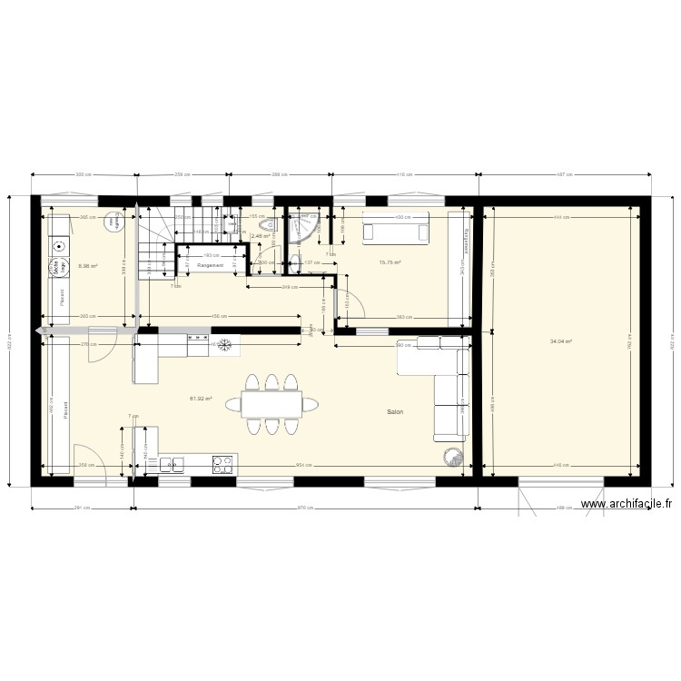 Projet Spinelli plan implantation cuisine 10. Plan de 0 pièce et 0 m2