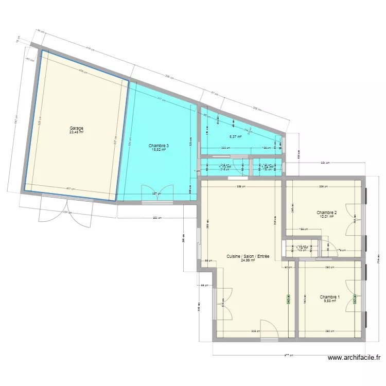 Maison Thomas projet 1. Plan de 