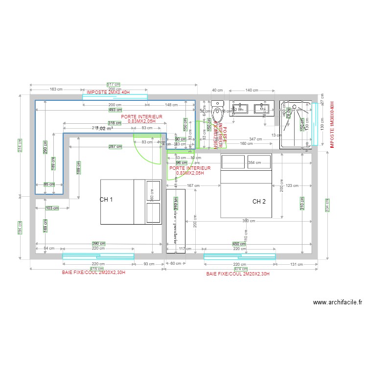 VAI ETAGE. Plan de 0 pièce et 0 m2