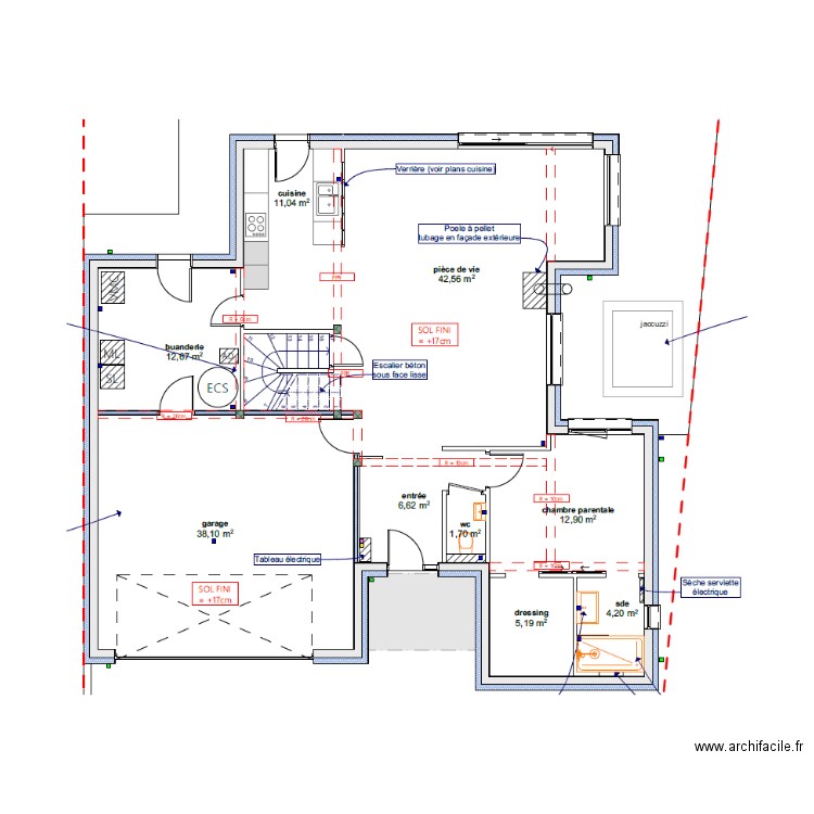 BLANCKAERT 2- PLAN ELEC-RDC. Plan de 0 pièce et 0 m2