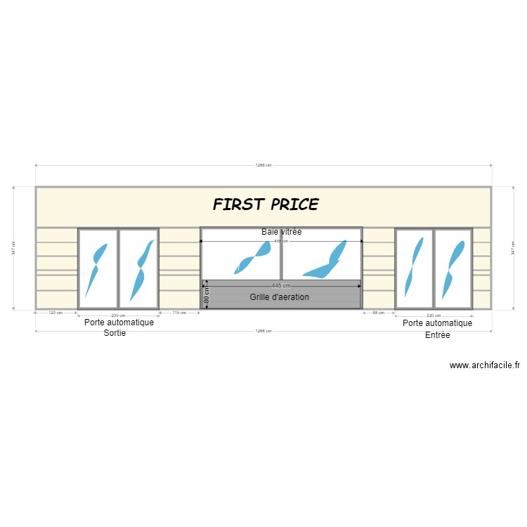 First Price façade St Ouen. Plan de 0 pièce et 0 m2