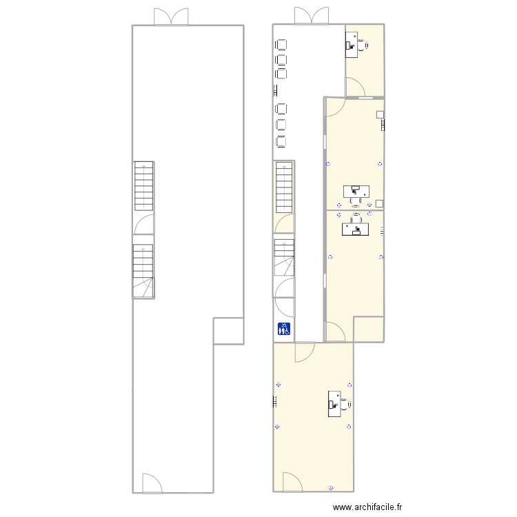 Rénovation Tourcoing. Plan de 6 pièces et 52 m2