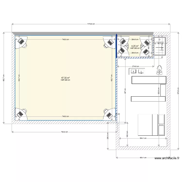 maison V2. Plan de 
