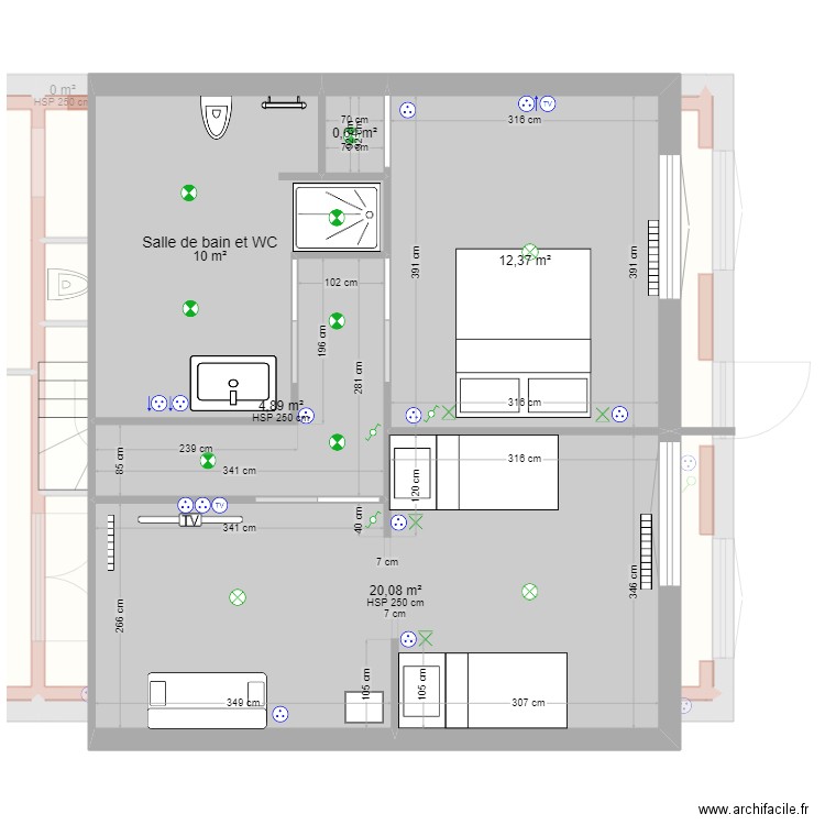 plan final 11/11/22. Plan de 16 pièces et 123 m2