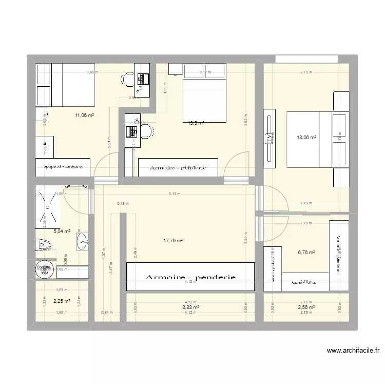 1er &eacute;tage. Plan de 