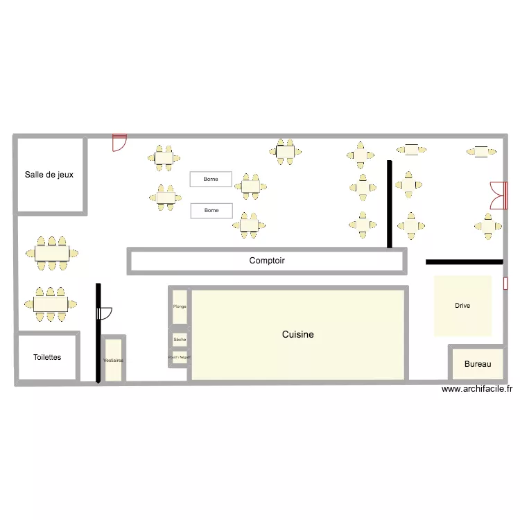 Plan de masse Burger King . Plan de Plan de masse Burger King . Plan de