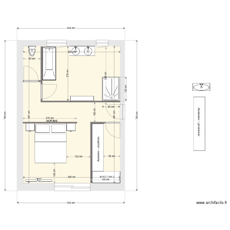 CHAMBRE COCO VINC 4. Plan de 0 pièce et 0 m2