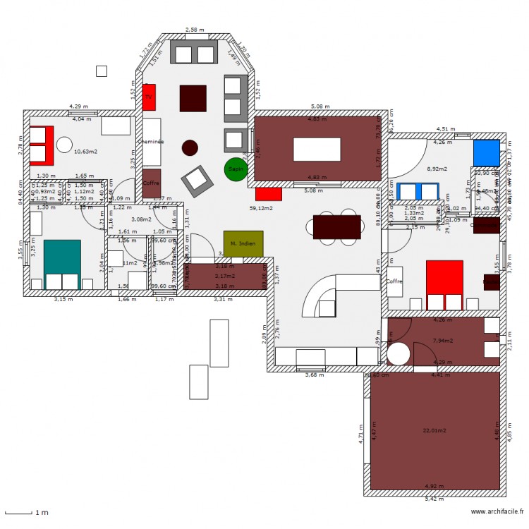 Maison. Plan de 0 pièce et 0 m2